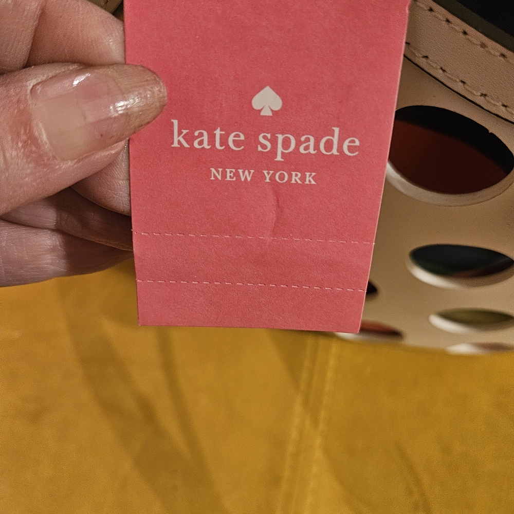 Kate Spade White and Multicolor Polka Dot Cutout Shoulder / Satchel Bag - Picture 3 of 6